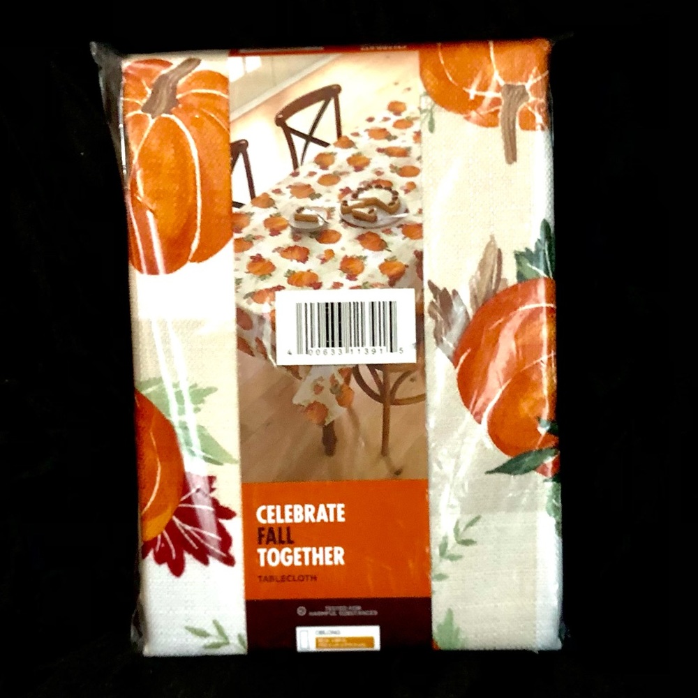 Harvest Pumpkin Tablecloth, NWT